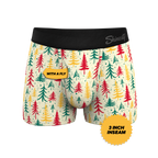 The Pine Tree Playboy | Retro Christmas Trees Ball Hammock® Pouch Trunks Underwear - Shinesty