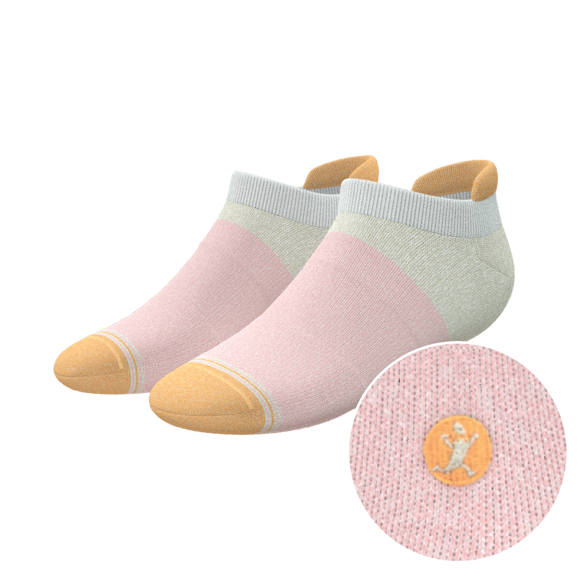 The Pinky Toes | Tri Color Block Heel Hammock™ Ankle Socks - Shinesty