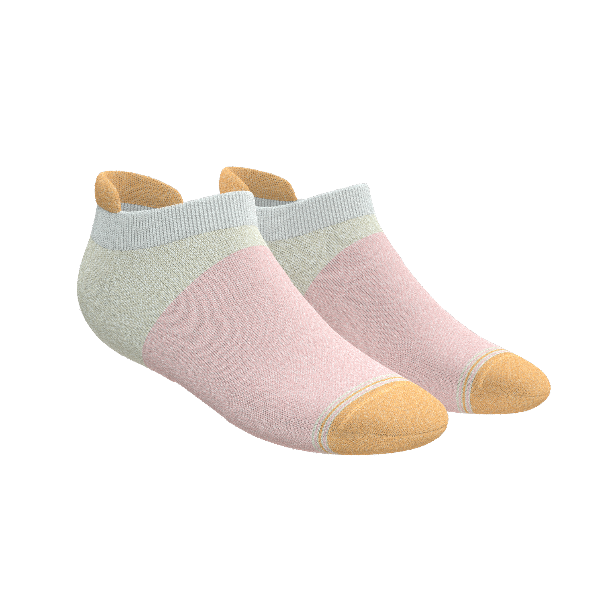 The Pinky Toes | Tri Color Block Heel Hammock™ Ankle Socks - Shinesty