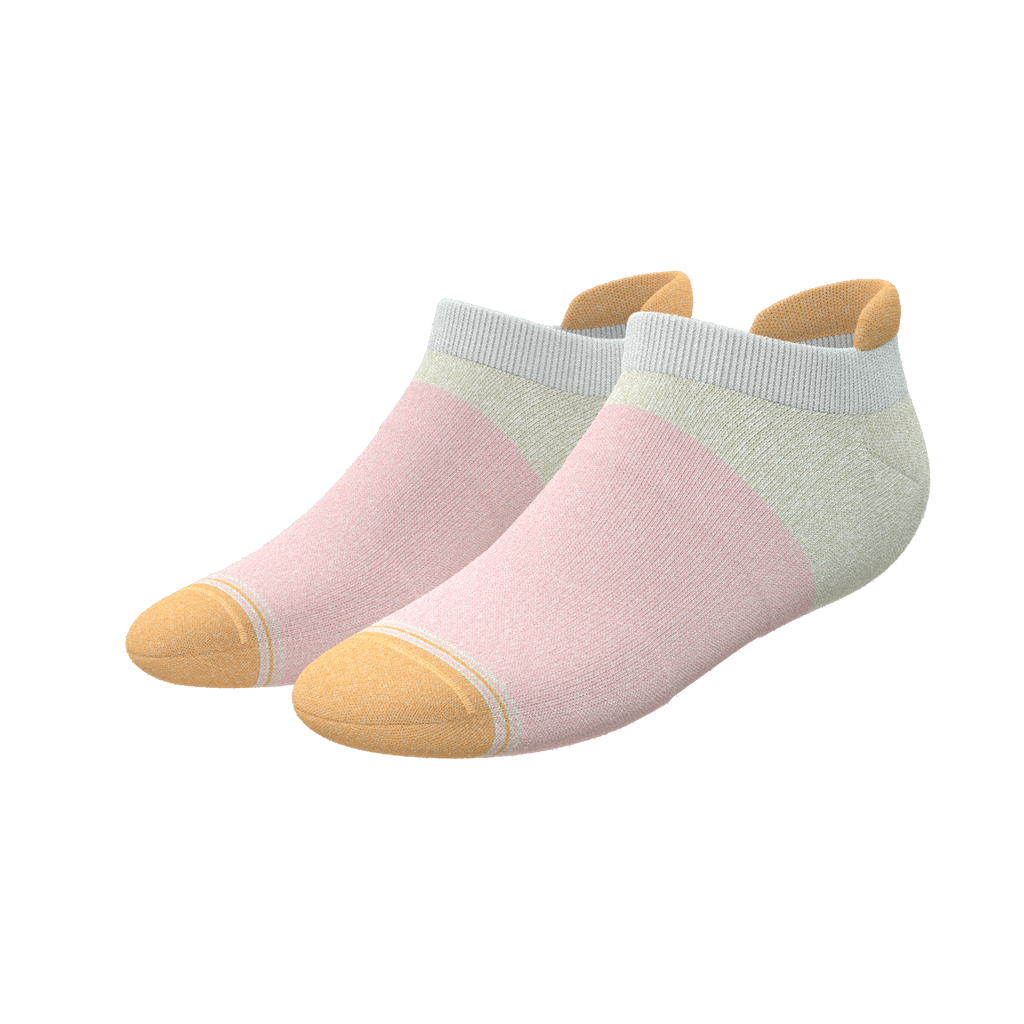 The Pinky Toes | Tri Color Block Heel Hammock™ Ankle Socks - Shinesty