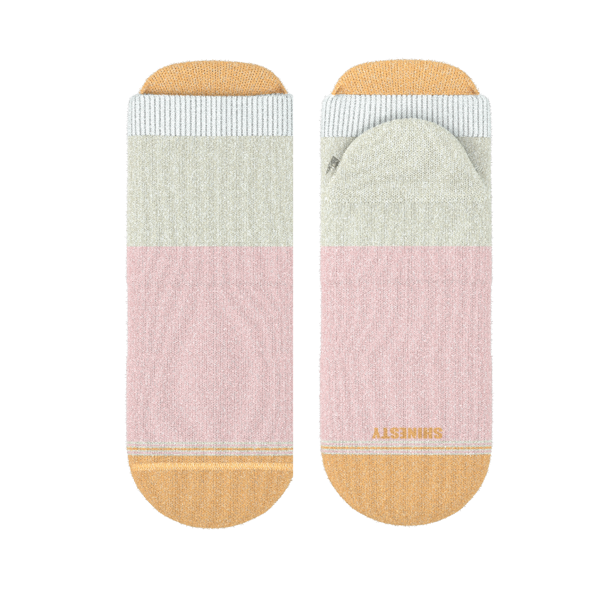 The Pinky Toes | Tri Color Block Heel Hammock™ Ankle Socks - Shinesty