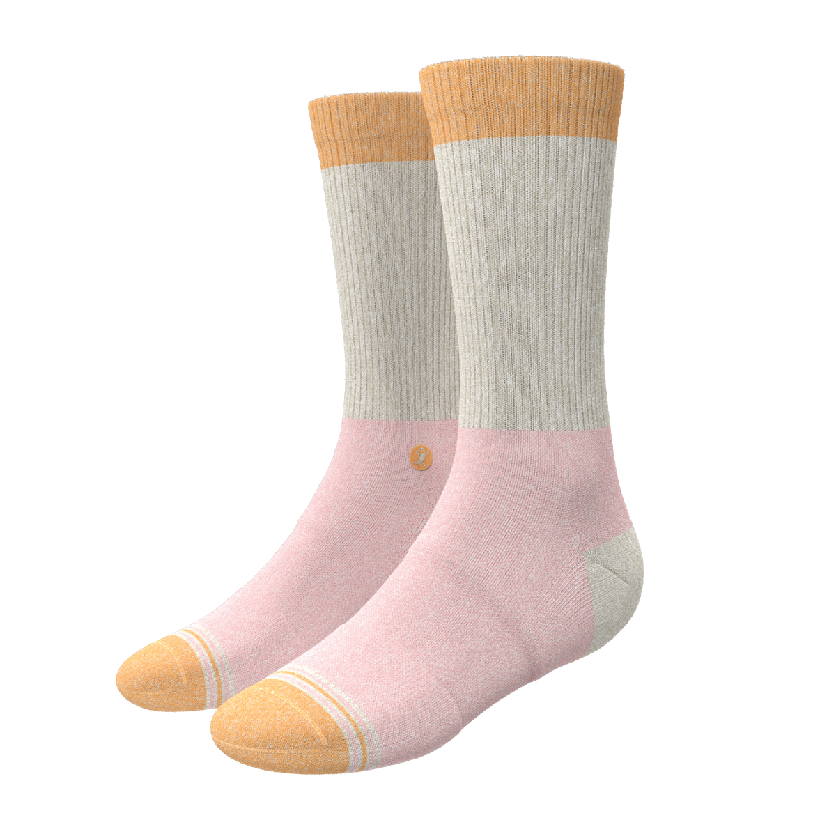 The Pinky Toes | Tri Color Block Heel Hammock™ Crew Socks - Shinesty
