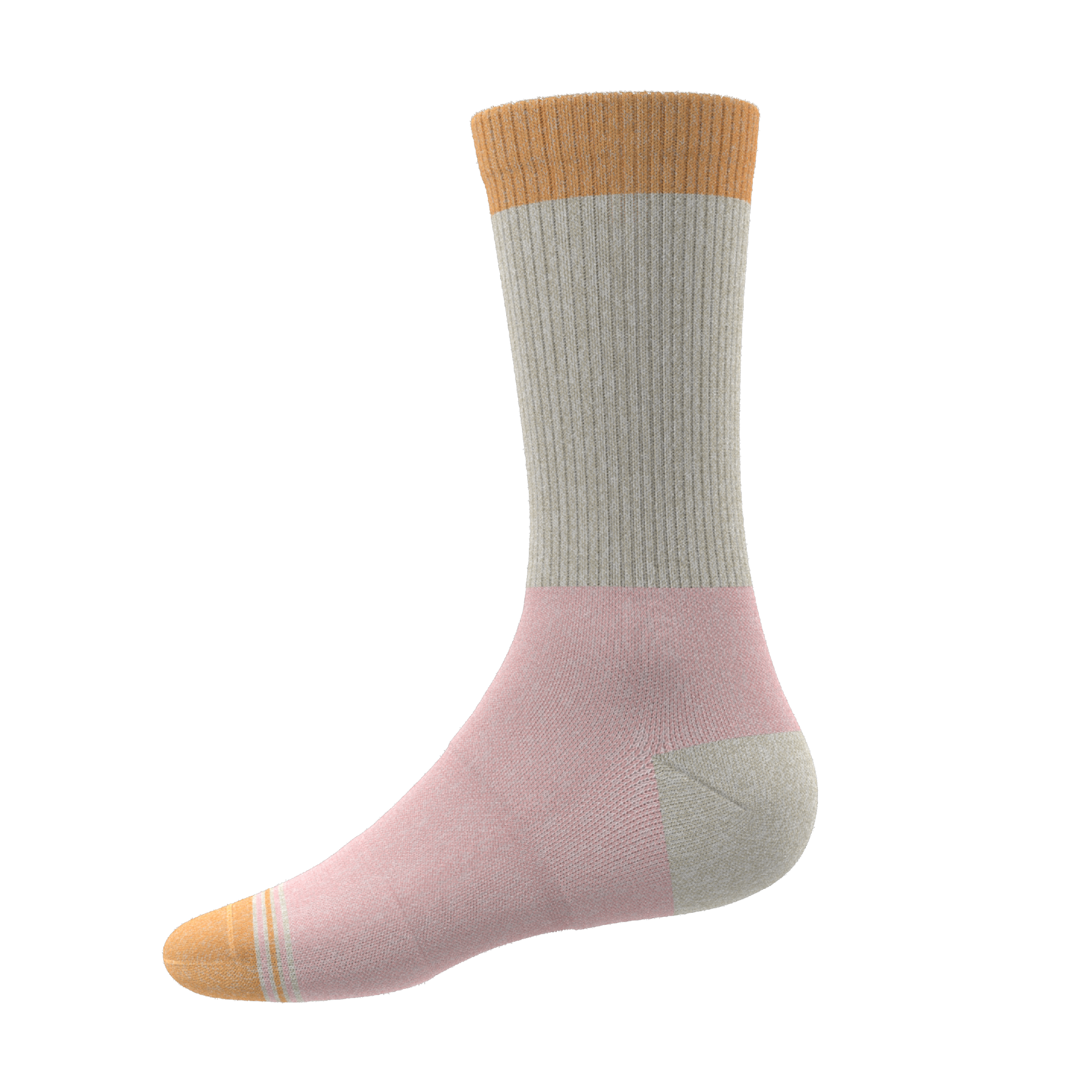 The Pinky Toes | Tri Color Block Heel Hammock™ Crew Socks - Shinesty