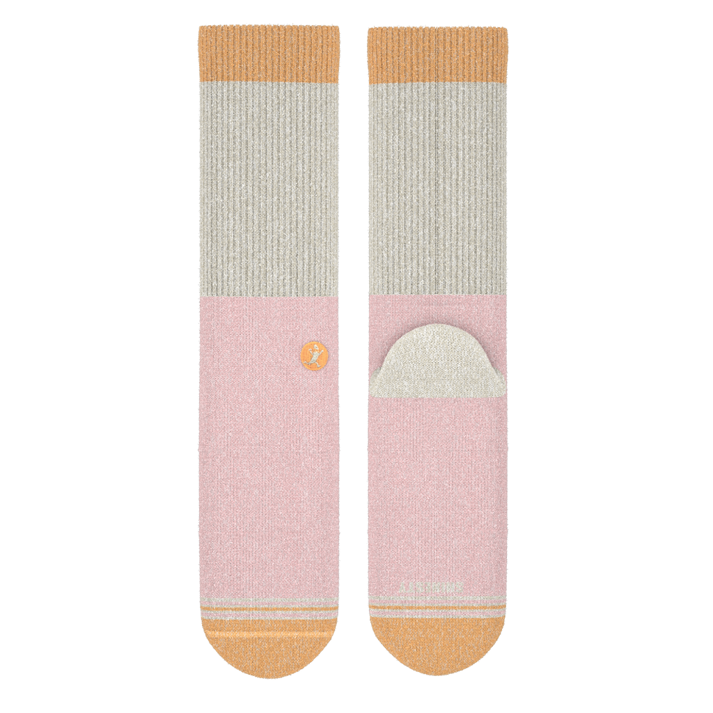 The Pinky Toes | Tri Color Block Heel Hammock™ Crew Socks - Shinesty