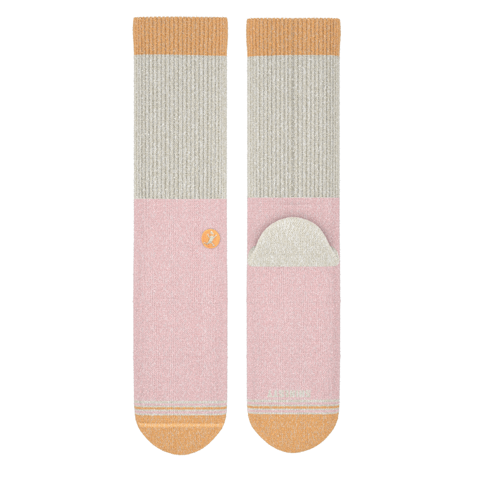 The Pinky Toes | Tri Color Block Heel Hammock™ Crew Socks - Shinesty