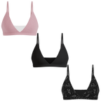 The Pink & Glow | Boob Hammock™ Triangle Bralette 3 Pack - Shinesty
