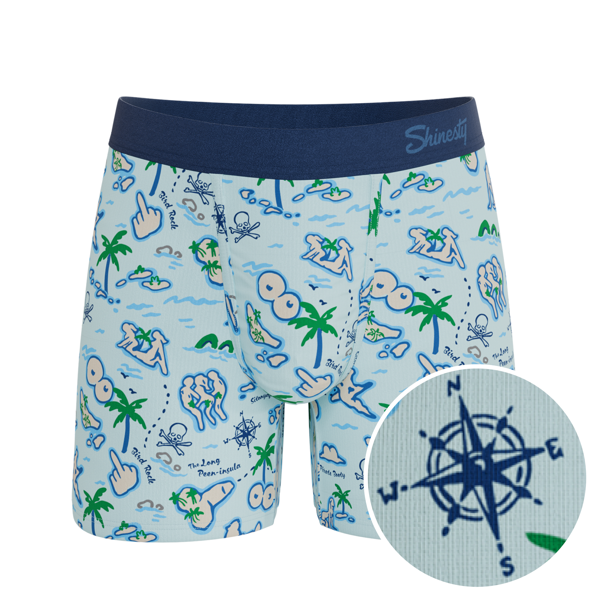 The Pirate's Booty | Naughty Map Ball Hammock® Pouch Underwear - Shinesty