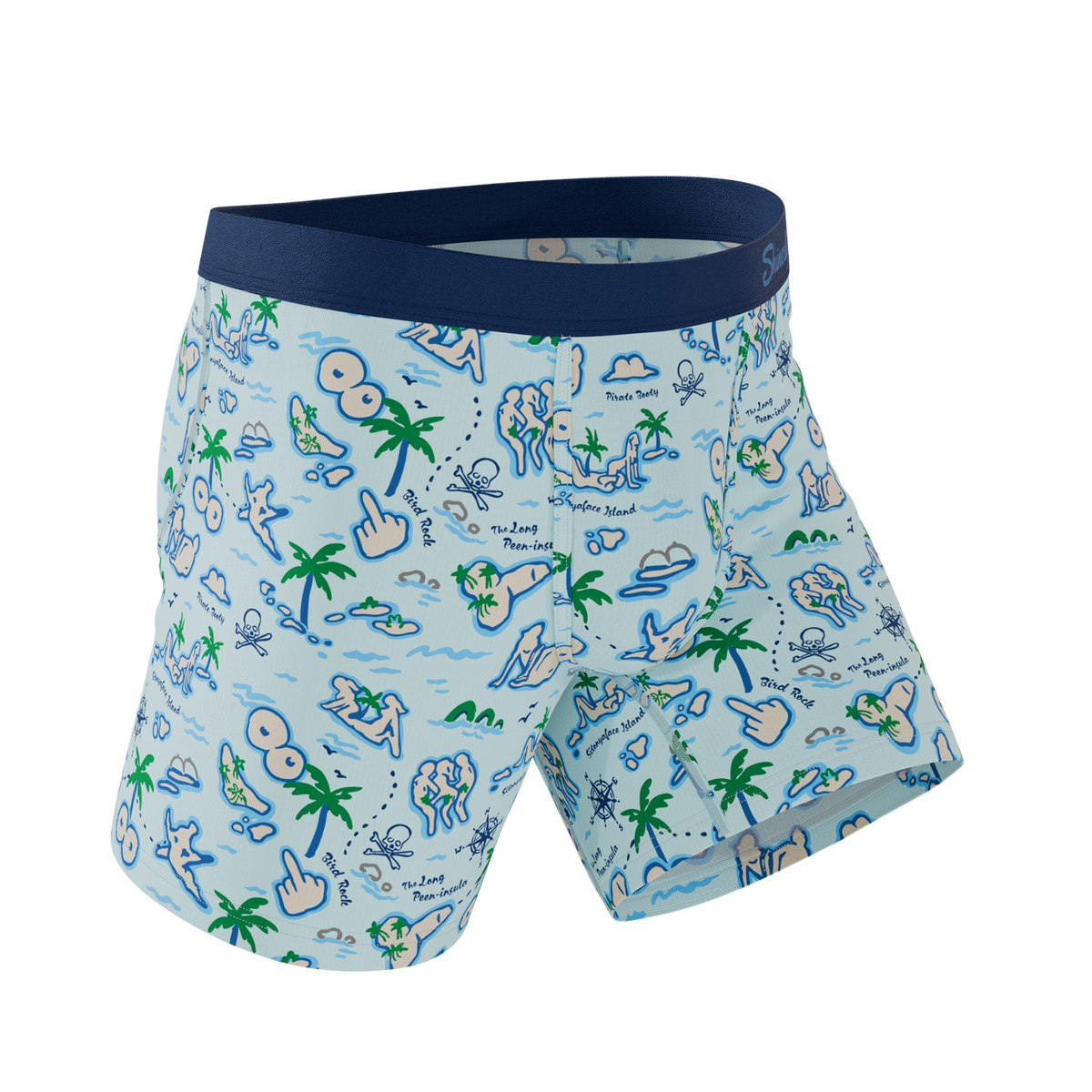 The Pirate's Booty | Naughty Map Ball Hammock® Pouch Underwear - Shinesty