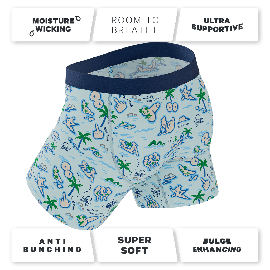 The Pirate's Booty | Naughty Map Ball Hammock® Pouch Underwear - Shinesty