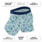 The Pirate's Booty | Naughty Map Ball Hammock® Pouch Underwear With Fly - Shinesty