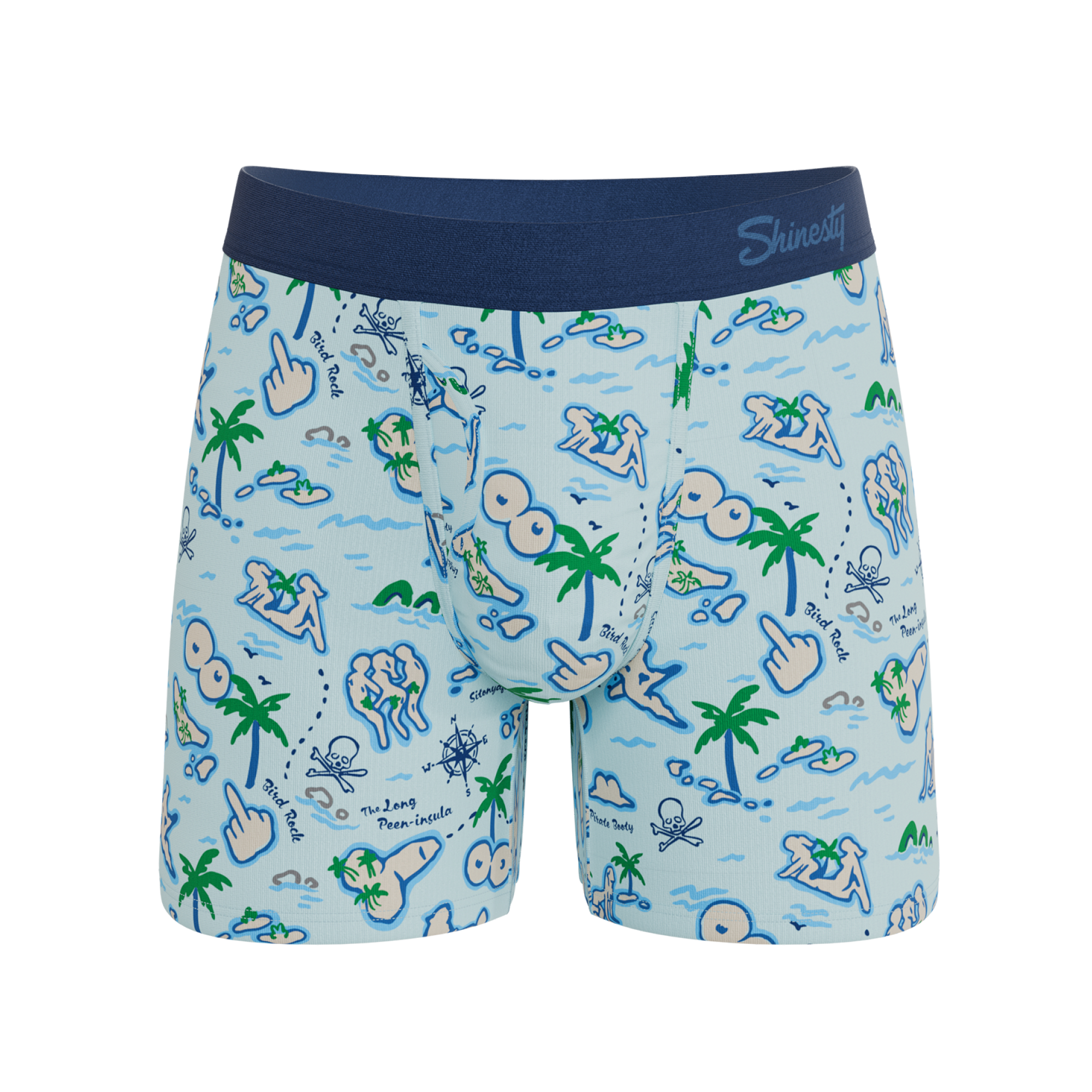 The Pirate's Booty | Naughty Map Ball Hammock® Magnum Big Pouch Underwear - Shinesty