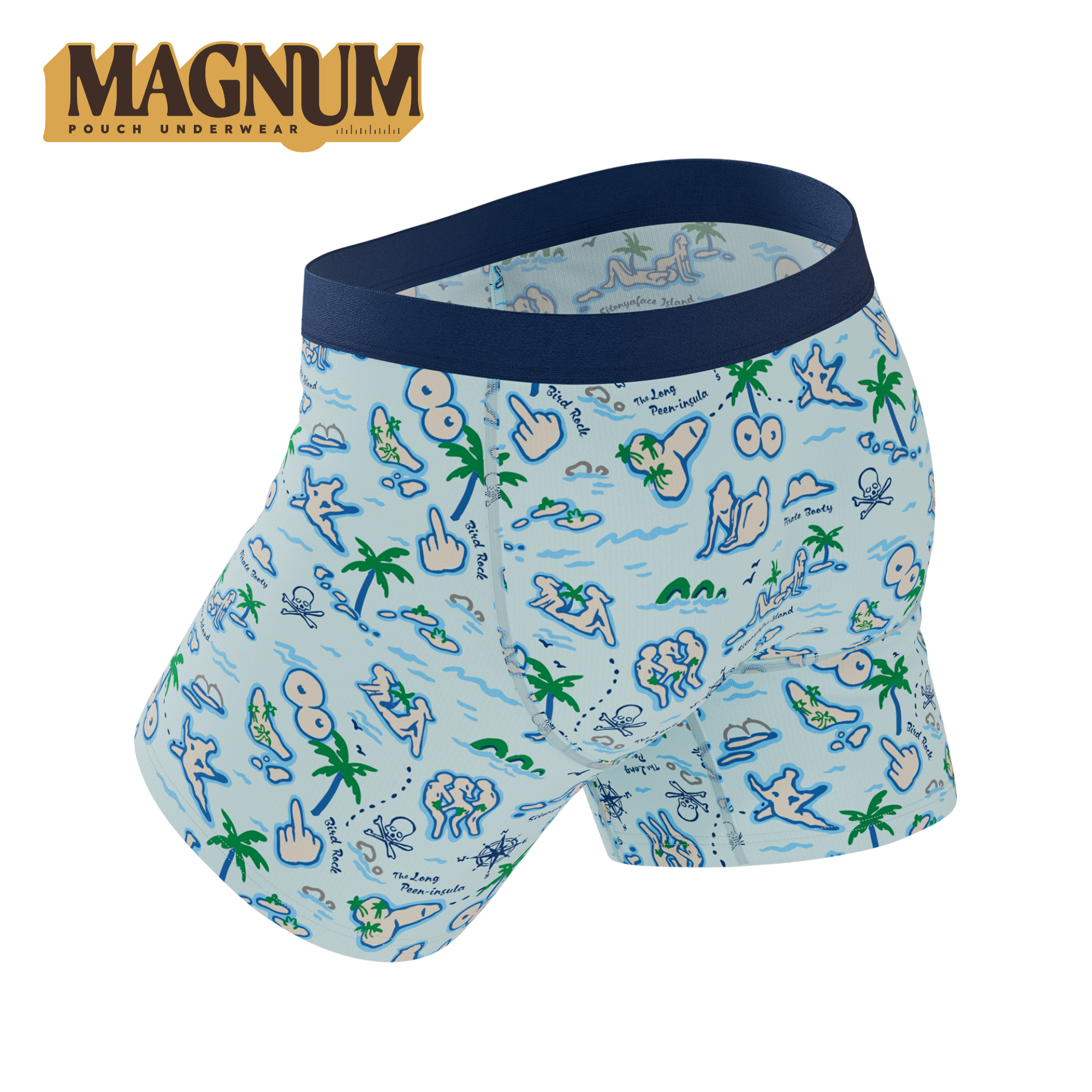 The Pirate's Booty | Naughty Map Ball Hammock® Magnum Big Pouch Underwear - Shinesty