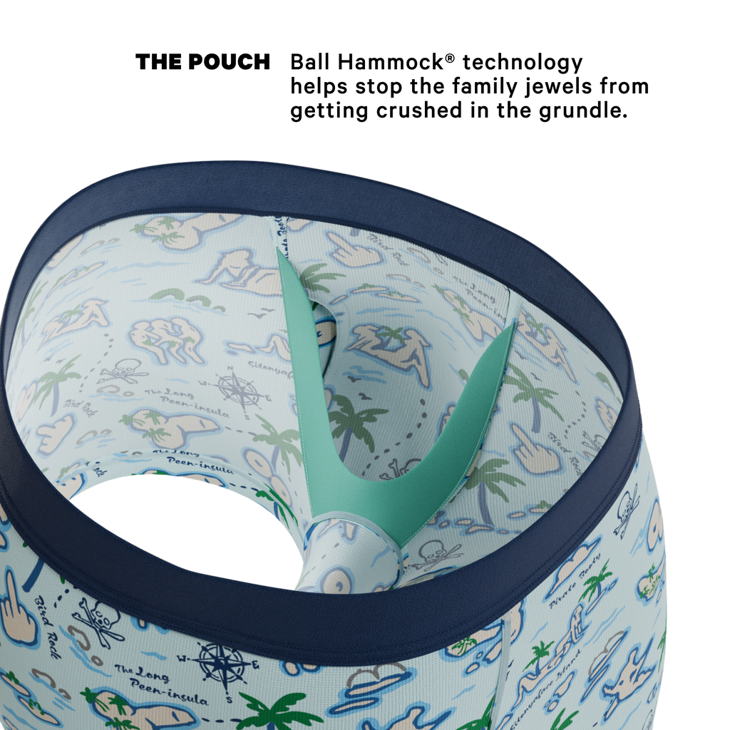 The Pirate's Booty | Naughty Map Ball Hammock® Pouch Trunks Underwear - Shinesty