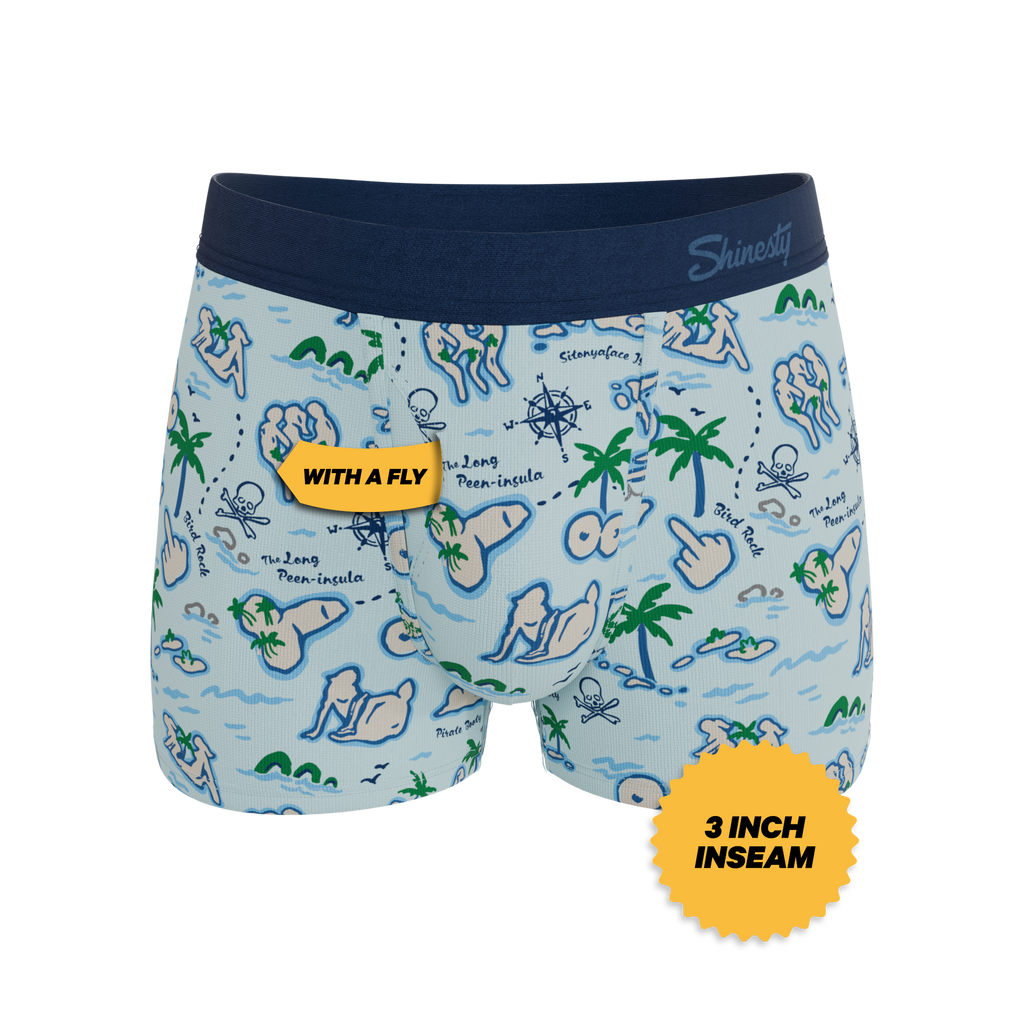 The Pirate's Booty | Naughty Map Ball Hammock® Pouch Trunks Underwear - Shinesty