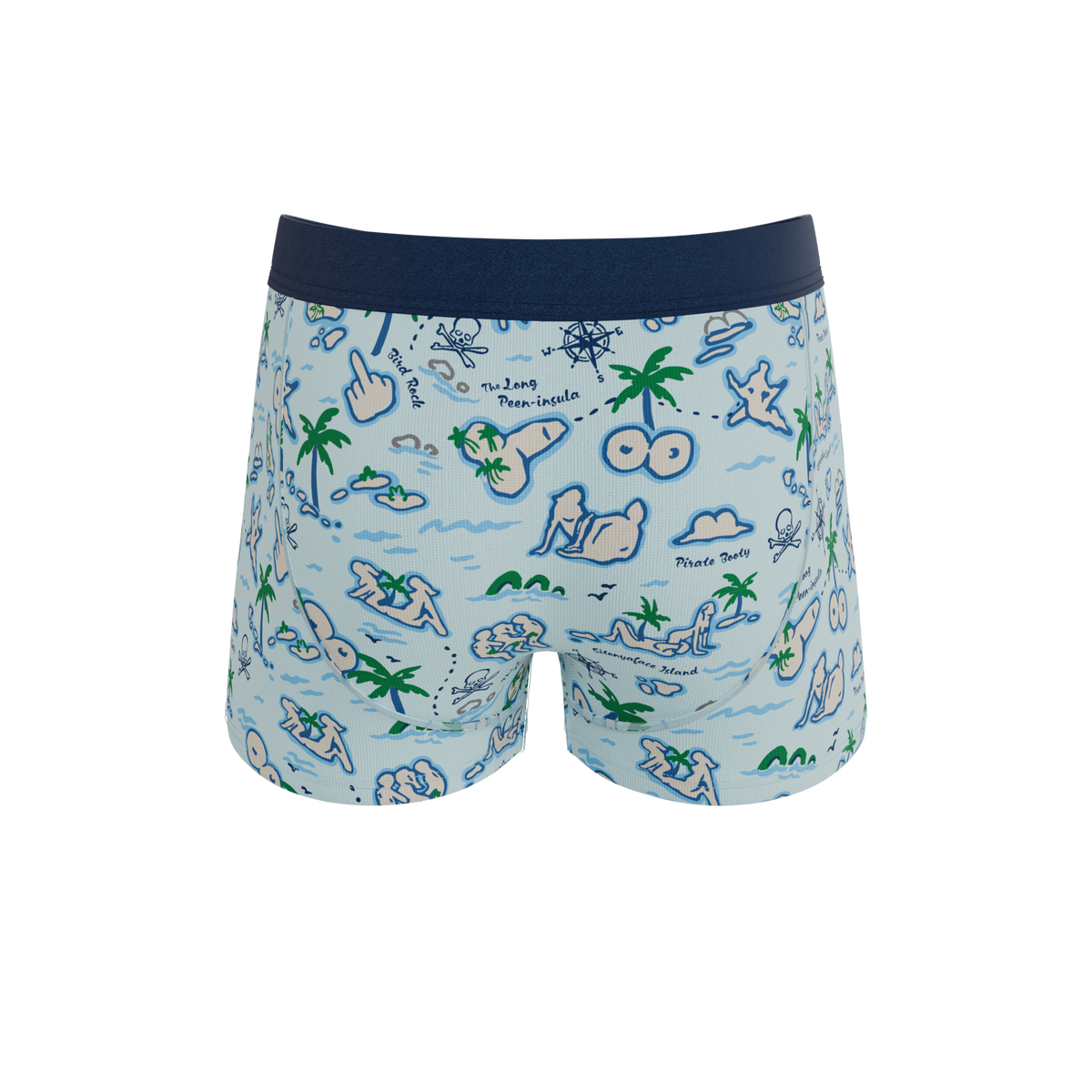 The Pirate's Booty | Naughty Map Ball Hammock® Pouch Trunks Underwear - Shinesty