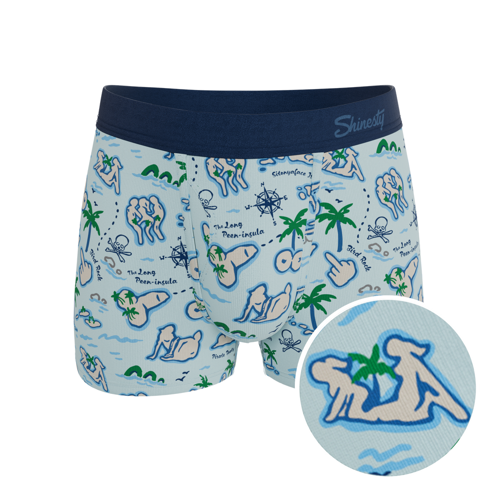 The Pirate's Booty | Naughty Map Ball Hammock® Pouch Trunks Underwear - Shinesty