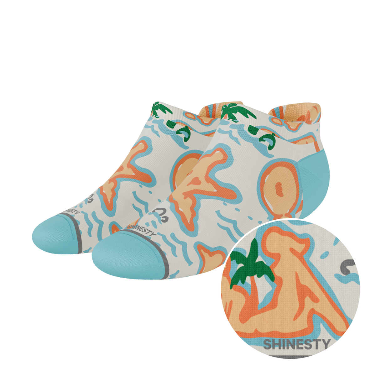 The Pirate's Booty | Naughty Map Heel Hammock™ Ankle Socks - Shinesty