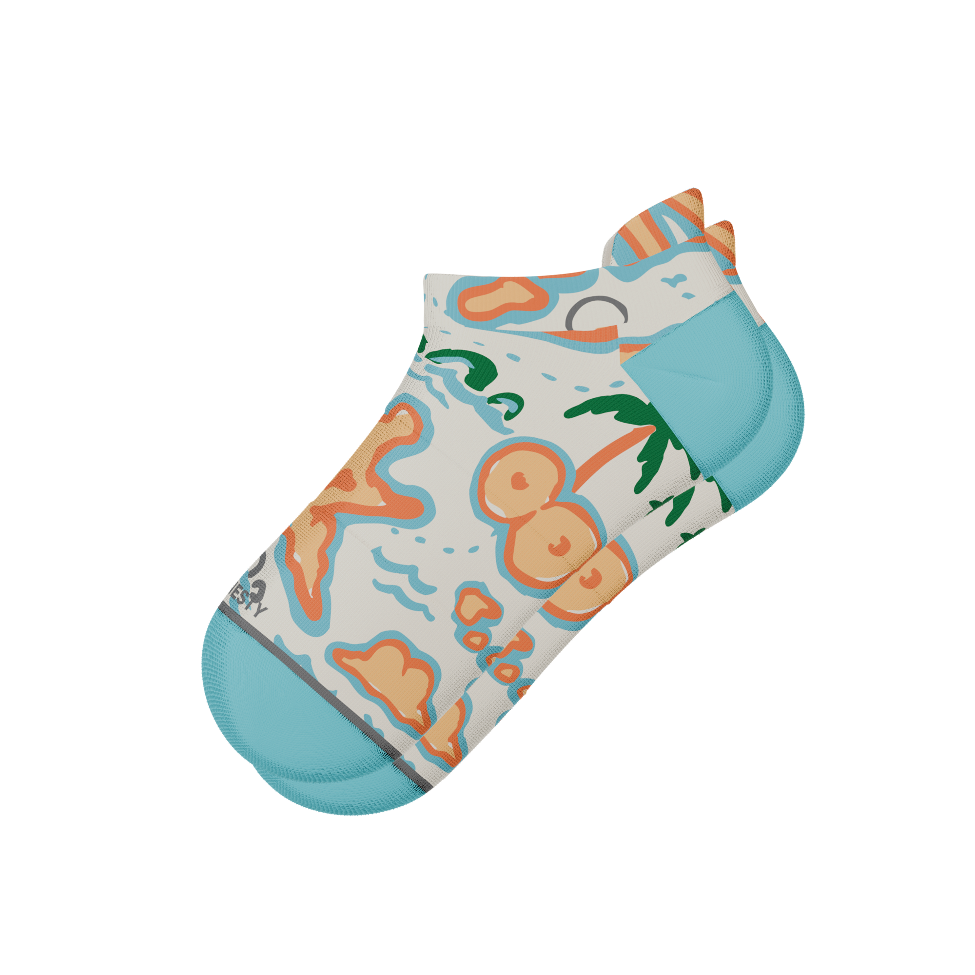 The Pirate's Booty | Naughty Map Heel Hammock™ Ankle Socks - Shinesty