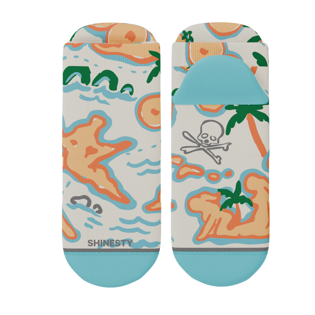 The Pirate's Booty | Naughty Map Heel Hammock™ Ankle Socks - Shinesty
