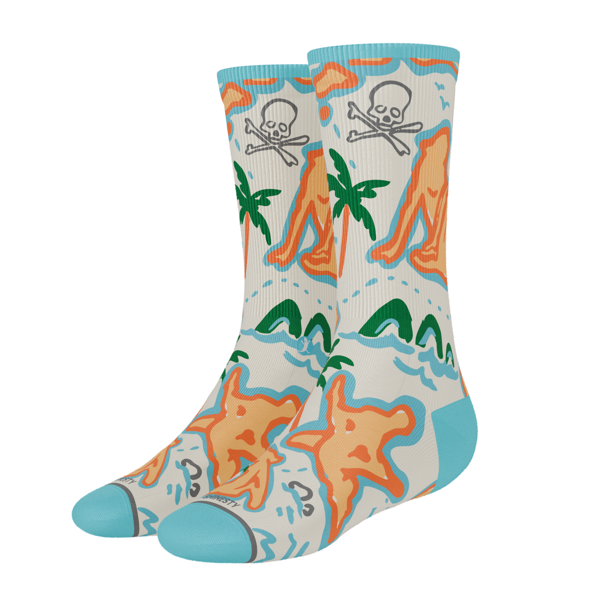 The Pirate's Booty | Naughty Map Heel Hammock™ Crew Socks - Shinesty
