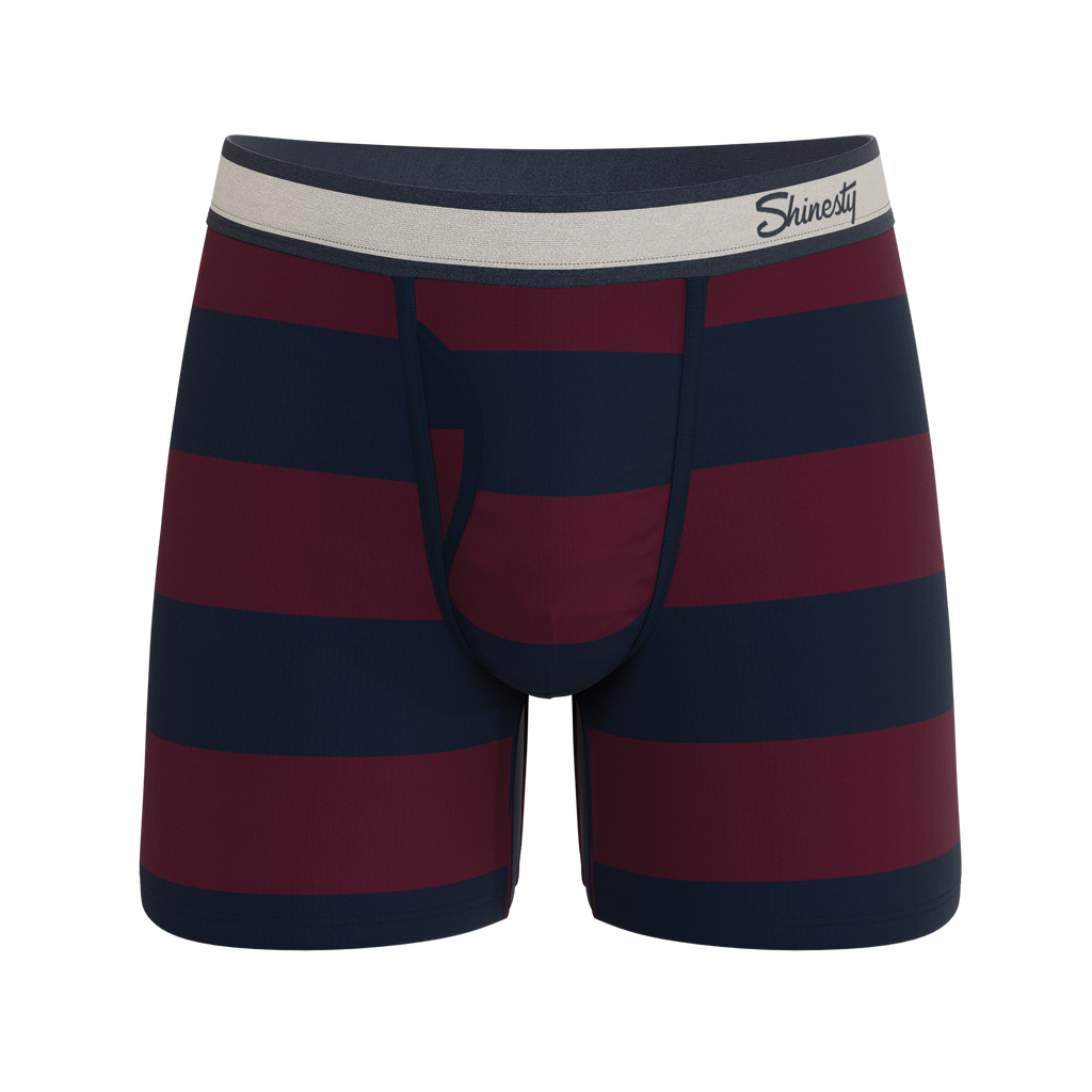The Pitch | Rugby Stripe Ball Hammock® Pouch Underwear With Fly - Shinesty