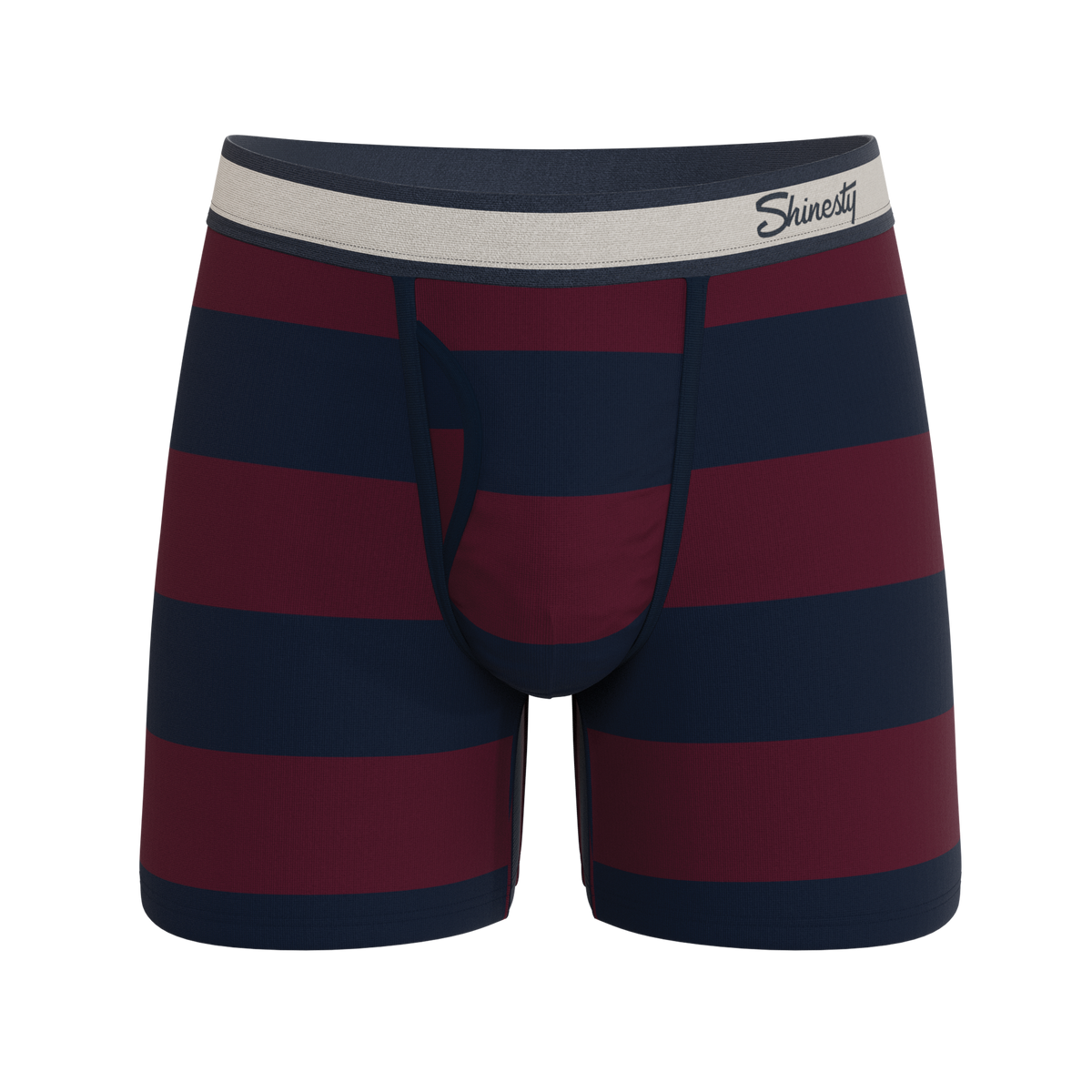 The Pitch | Rugby Stripe Ball Hammock® Pouch Underwear With Fly - Shinesty