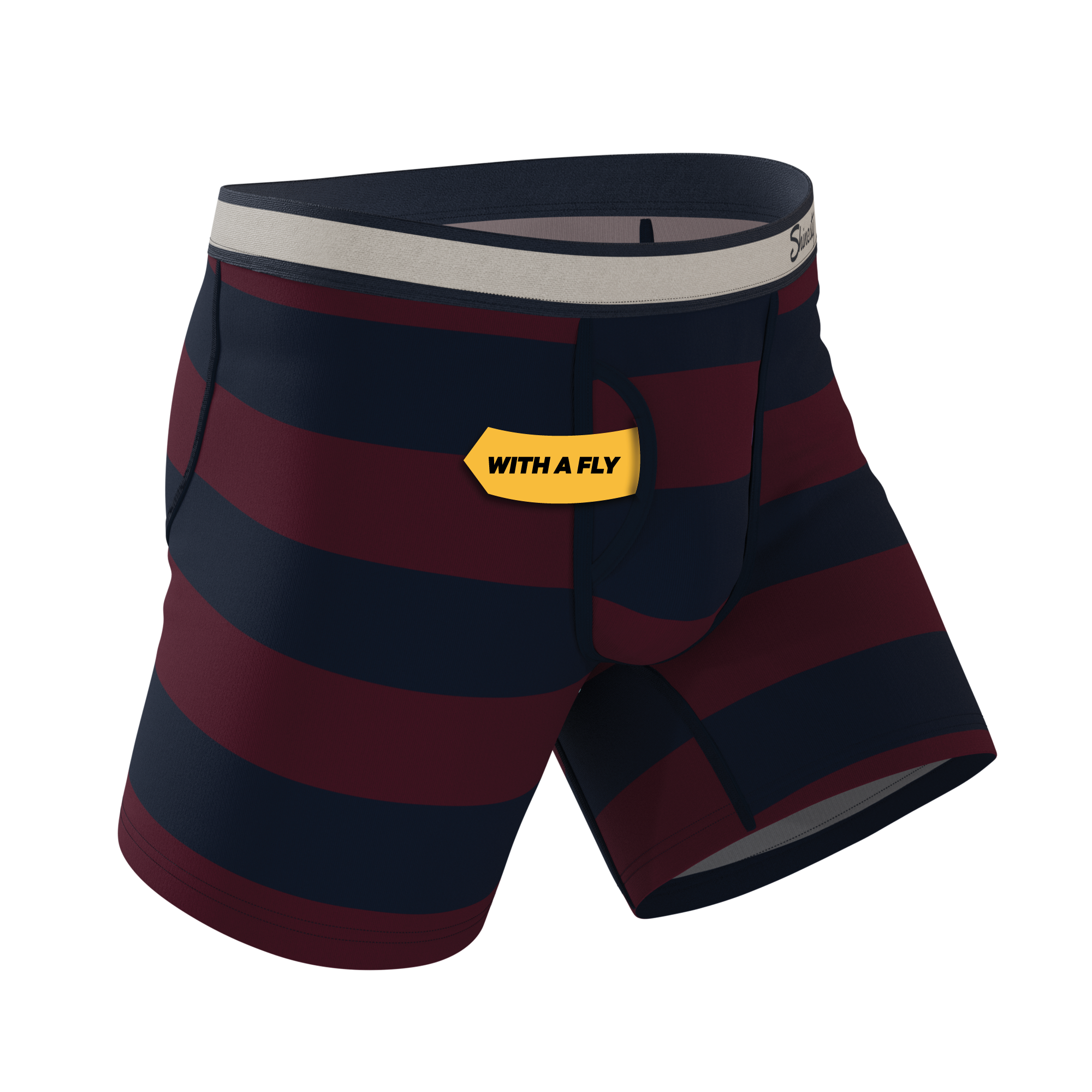 The Pitch | Rugby Stripe Ball Hammock® Pouch Underwear With Fly - Shinesty