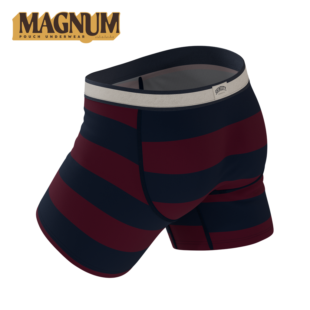The Pitch | Rugby Stripe Ball Hammock® Magnum Big Pouch Underwear - Shinesty