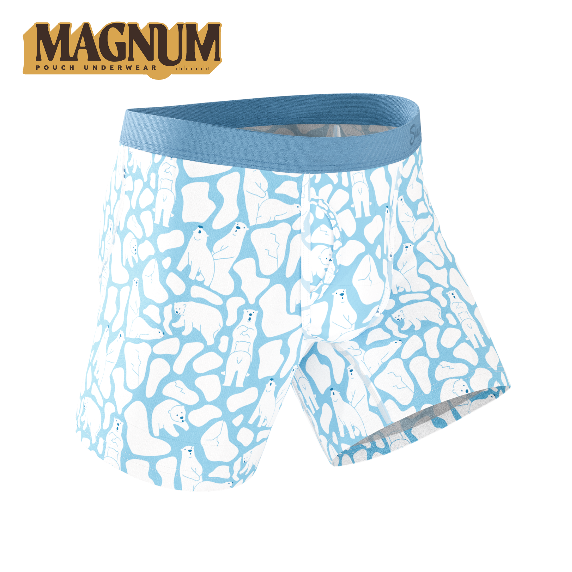 The Polar Polka | Polar Bear Scene Ball Hammock® Magnum Big Pouch Underwear - Shinesty