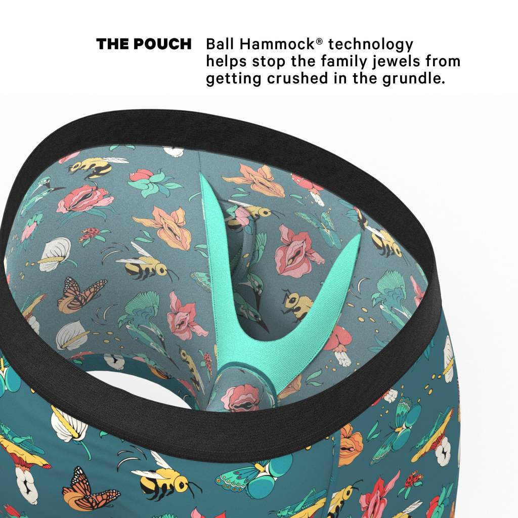 The Pollination Station | Birds and Bees Ball Hammock® Pouch Underwear With Fly - Shinesty
