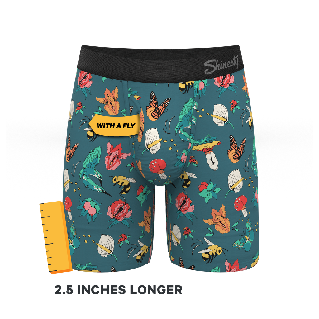 The Pollination Station | Birds and Bees Ball Hammock® Boxer - Long Leg - Shinesty