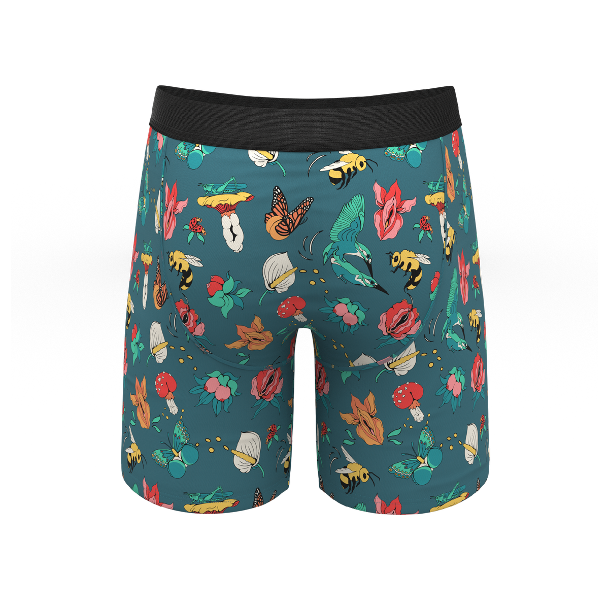 The Pollination Station | Birds and Bees Ball Hammock® Boxer - Long Leg - Shinesty