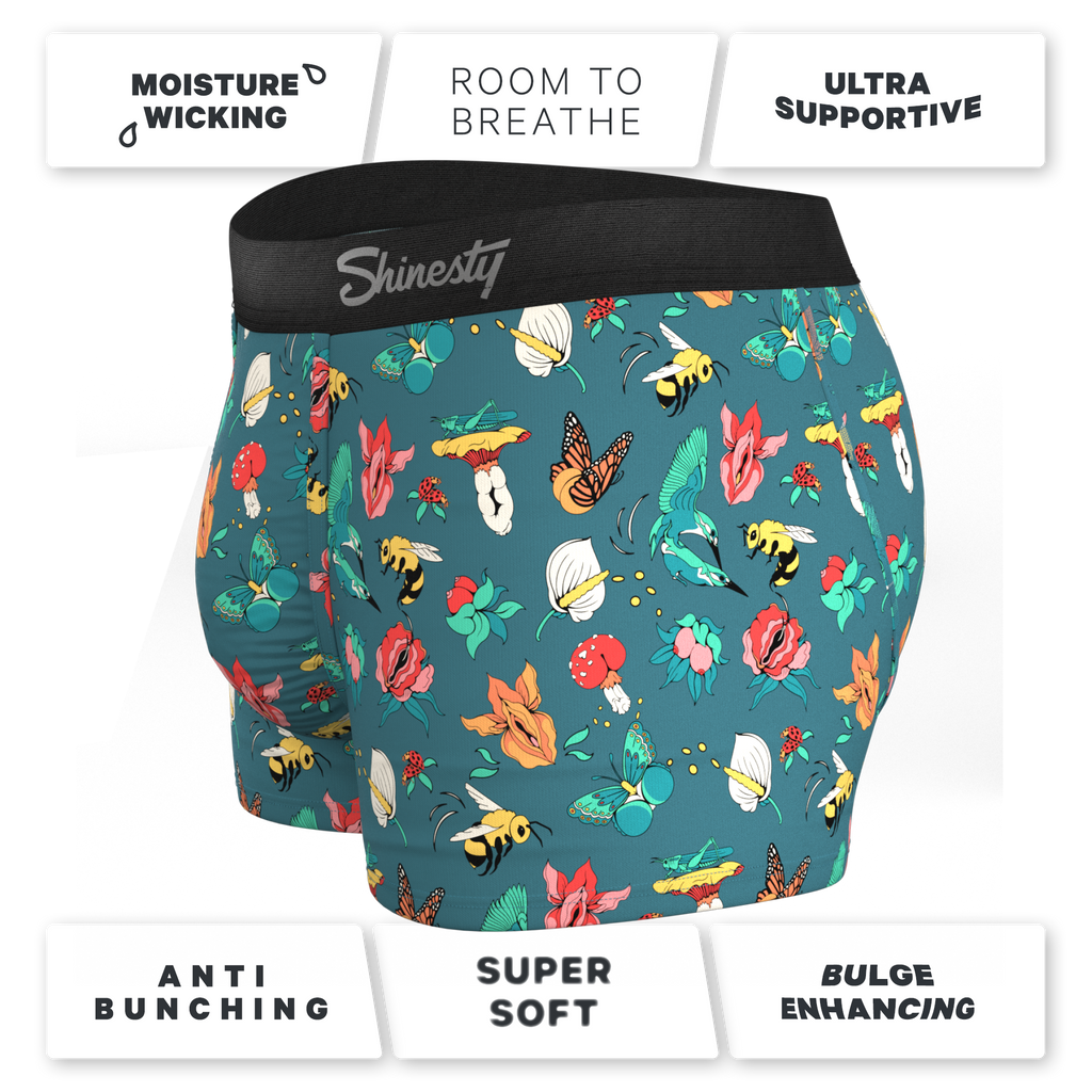 The Pollination Station | Birds and Bees Ball Hammock® Pouch Trunks Underwear - Shinesty