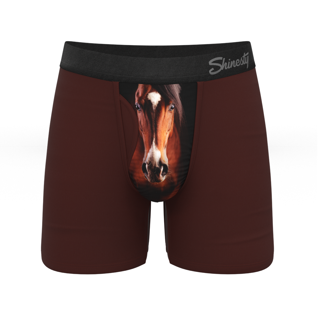 The Pony Express | Horse Ball Hammock® Pouch Underwear With Fly - Shinesty