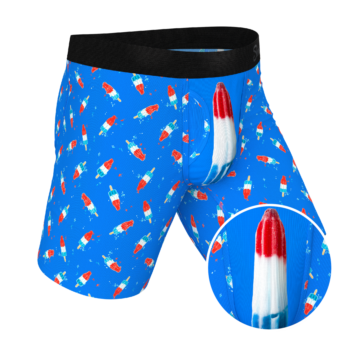 The Popsicle Stick Apex | USA Popsicle Ball Hammock® Boxer - Long Leg - Shinesty