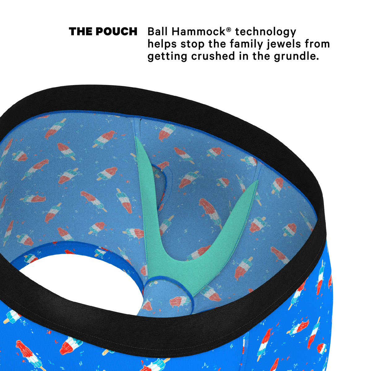 The Popsicle Stick Apex | USA Popsicle Ball Hammock® Pouch Trunks Underwear - Shinesty