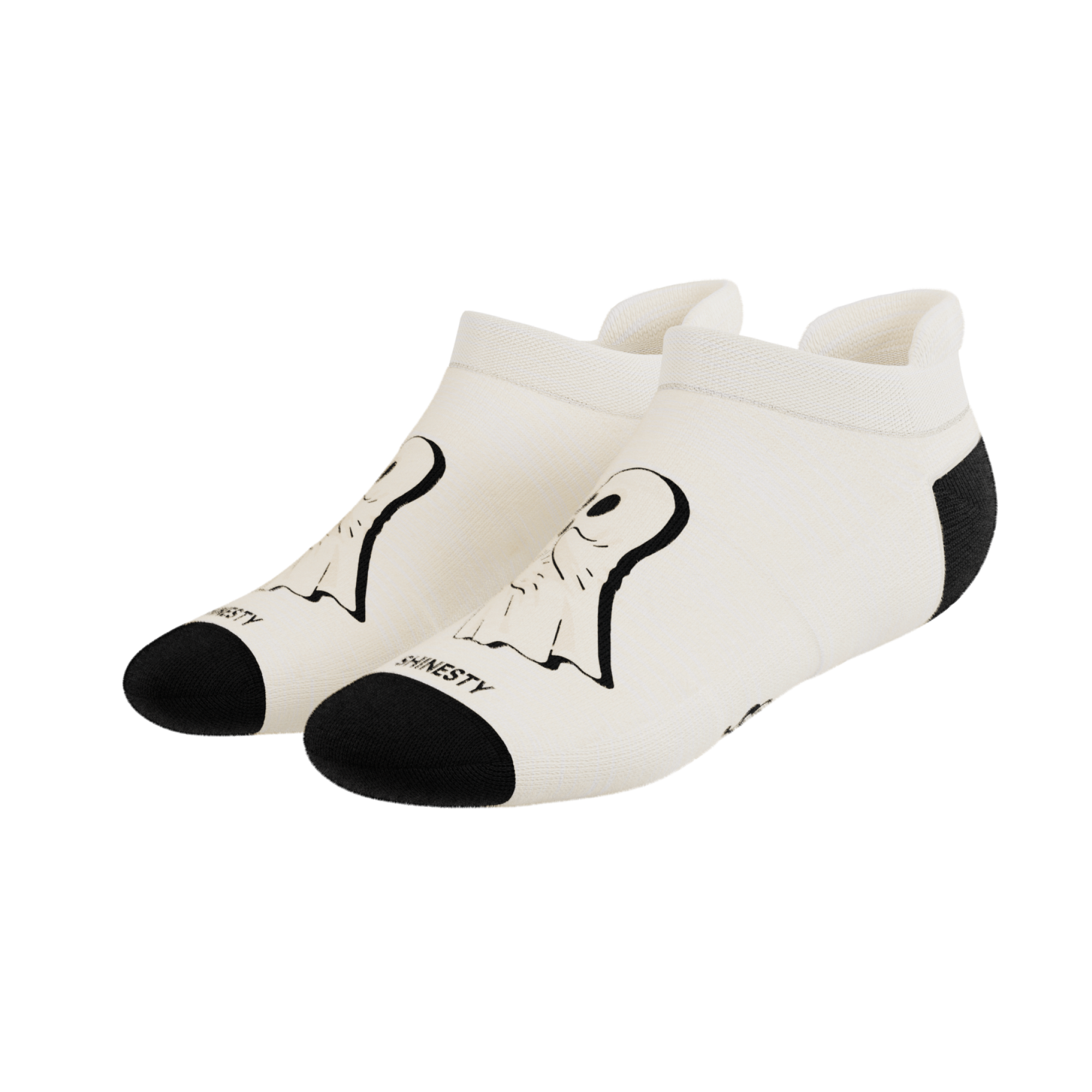 The Possessed Chest | Ghost Heel Hammock™ Ankle Socks - Shinesty