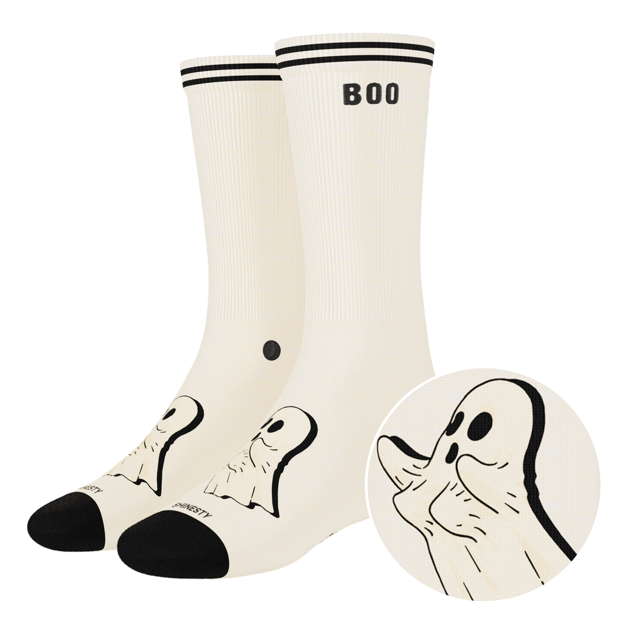 The Possessed Chest | Ghost Heel Hammock™ Crew Socks - Shinesty