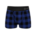 The Precious Plums | Blue Plaid Ball Hammock® Pouch Trunks Underwear - Shinesty