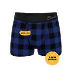 The Precious Plums | Blue Plaid Ball Hammock® Pouch Trunks Underwear - Shinesty