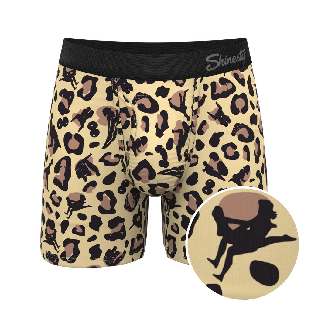 The Primal Passion | Naughty Cheetah Print Ball Hammock® Pouch Underwear With Fly - Shinesty