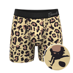 The Primal Passion | Naughty Cheetah Print Ball Hammock® Pouch Underwear With Fly - Shinesty