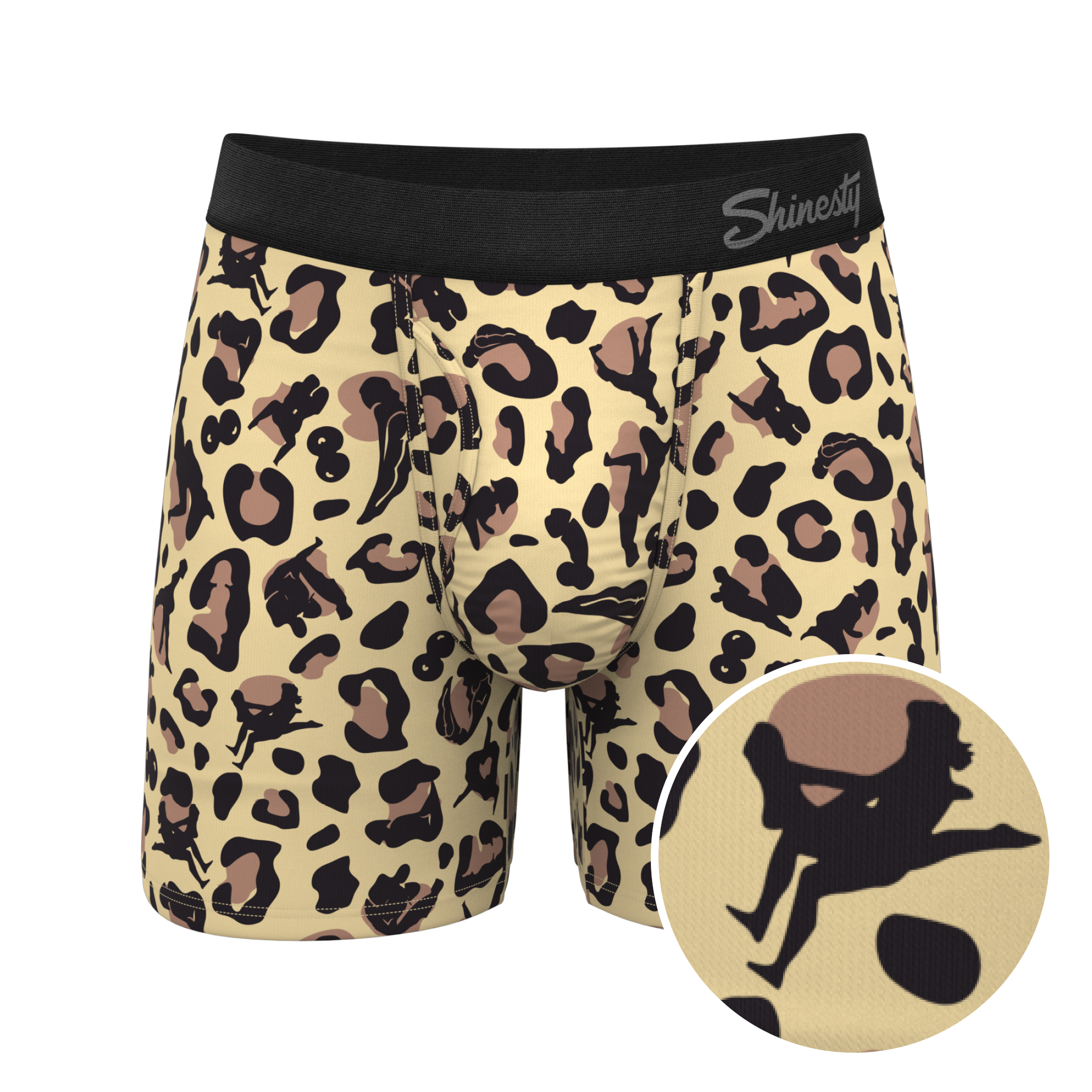 The Primal Passion | Naughty Cheetah Print Ball Hammock® Pouch Underwear With Fly - Shinesty