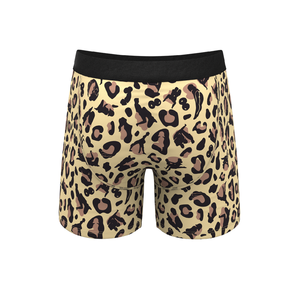 The Primal Passion | Naughty Cheetah Print Ball Hammock® Pouch Underwear With Fly - Shinesty
