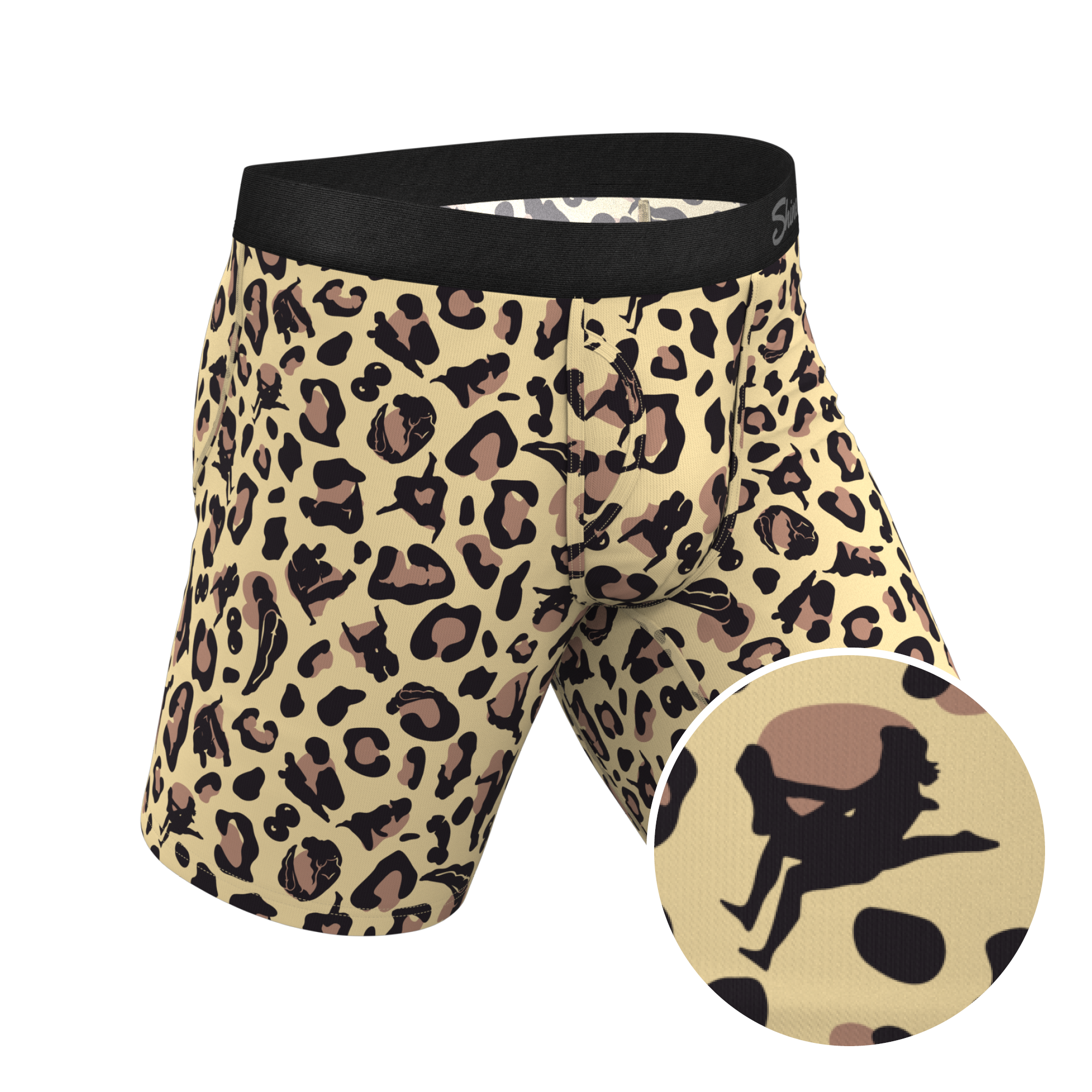 The Primal Passion | Naughty Cheetah Print Ball Hammock® Boxer - Long Leg - Shinesty