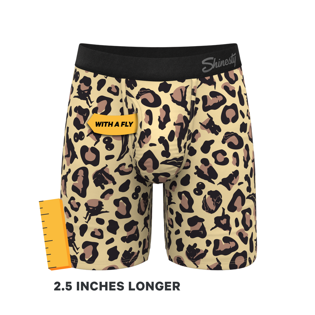 The Primal Passion | Naughty Cheetah Print Ball Hammock® Boxer - Long Leg - Shinesty