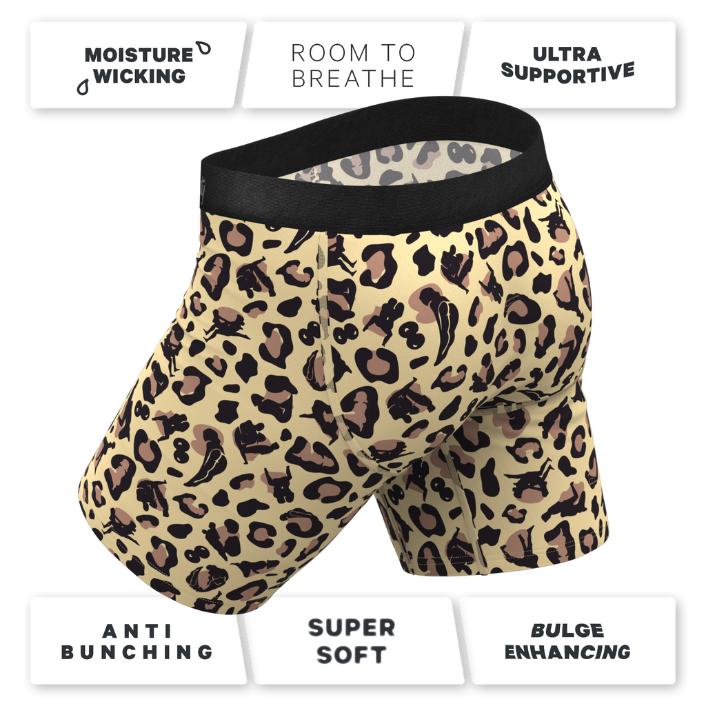 The Primal Passion | Naughty Cheetah Print Ball Hammock® Boxer - Long Leg - Shinesty