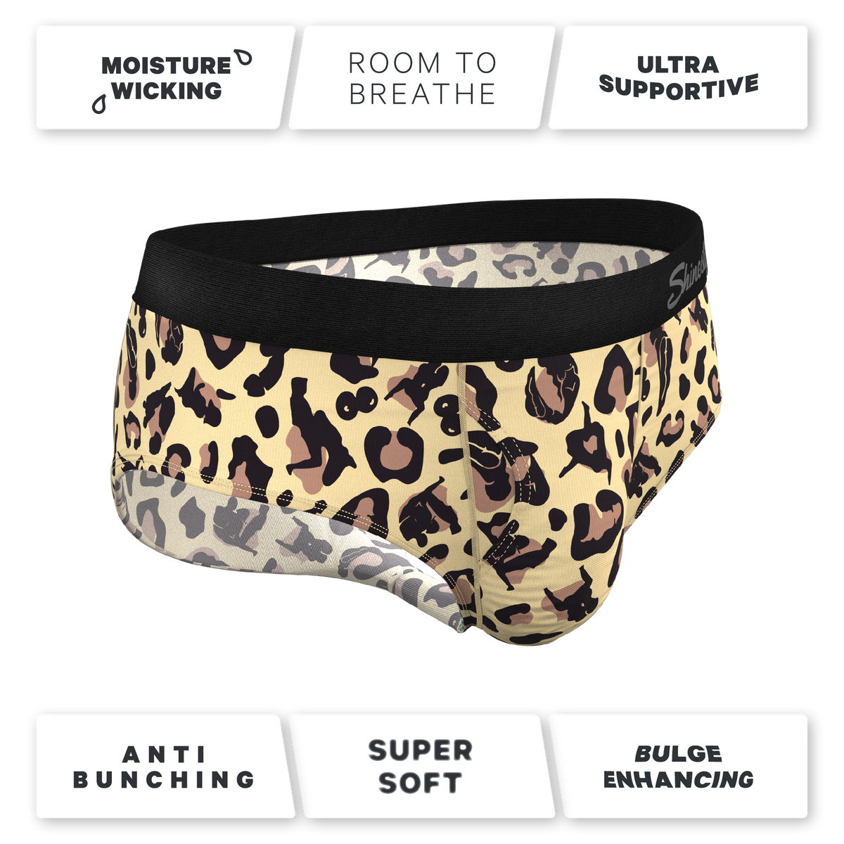 The Primal Passion | Naughty Cheetah Print Ball Hammock® Pouch Underwear Briefs - Shinesty