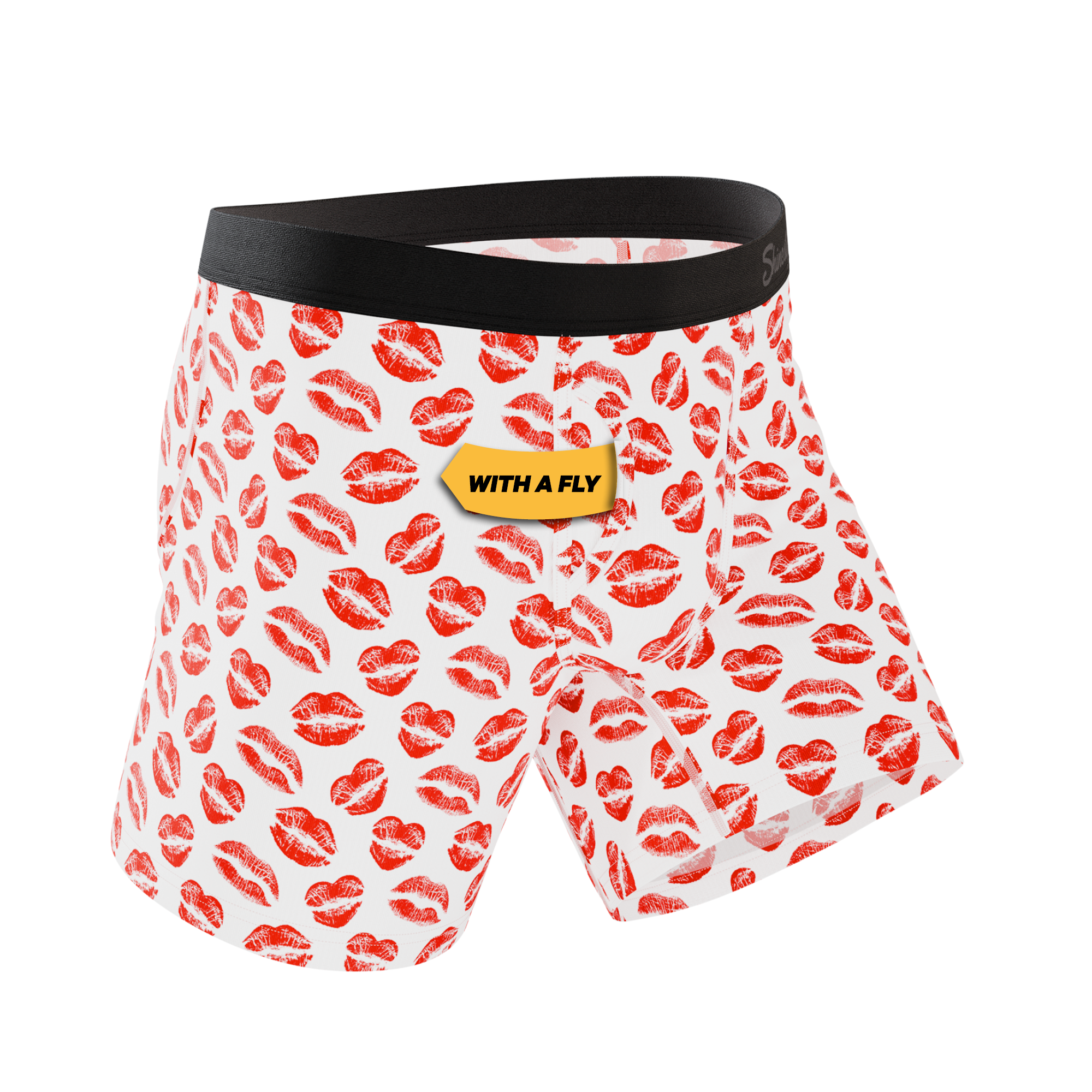 The Pucker Up | Lipstick Kiss Ball Hammock® Pouch Underwear With Fly - Shinesty