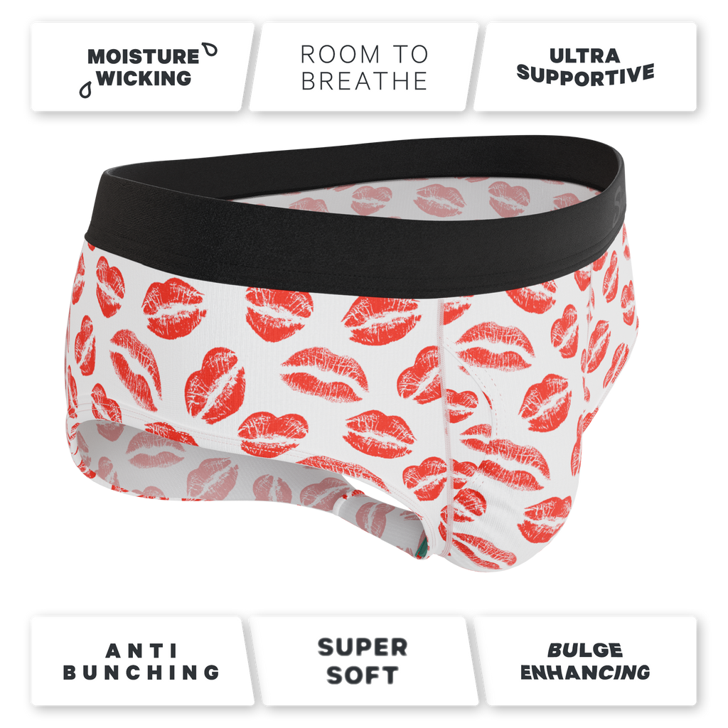 The Pucker Up | Lipstick Kiss Ball Hammock® Pouch Underwear Briefs - Shinesty